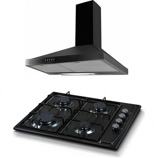 OFERTA Set hota DP6-S + plita LX-410BF Luxell, neagra