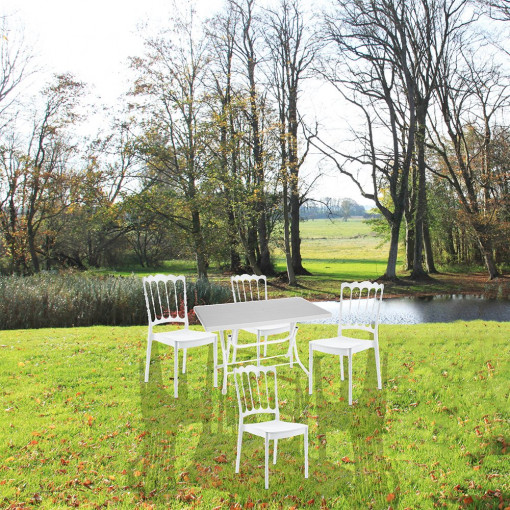 Set mobilier gradina/terasa, Elegant, ASOS HOME, alb