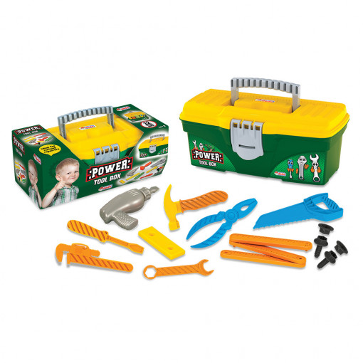 Set trusa cu unelte si scule pentru copii, PowerTool