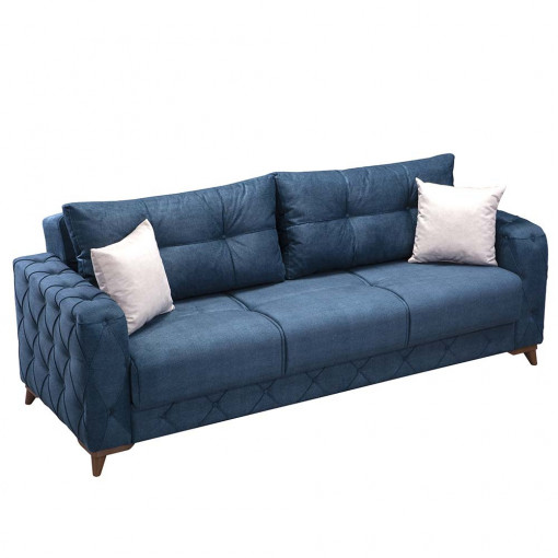 Canapea extensibila Verona, Pandia Home,lemn, albastru