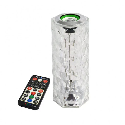 Lampa cristal Musica LED, 16 culori, control cu telecomanda si tactil