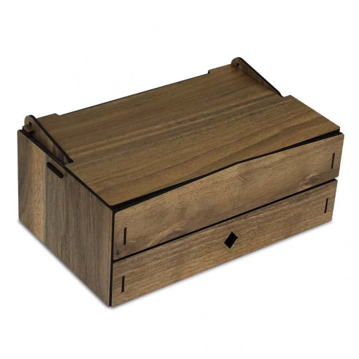 Orzanizator multifunctional pentru bijuterii Luna, MDF, nuc