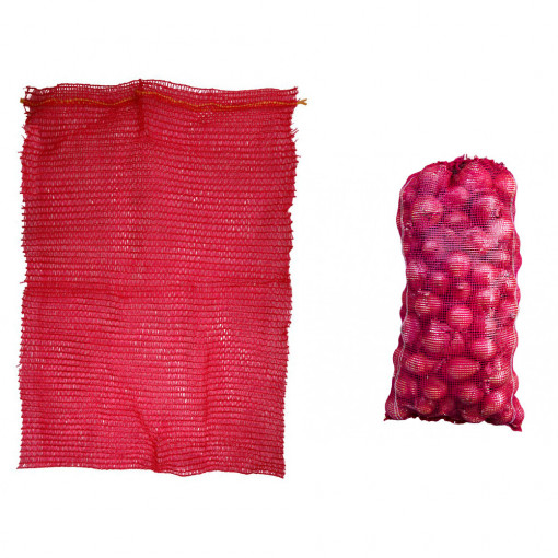 Saci plasa raschel 20KG, rosu, 43x63cm, set 100 bucati