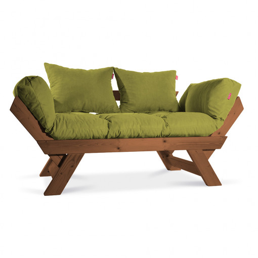 Canapea-extensibila-2-locuri-cadru-lemn-natural-perne-incluse-Sofia-verde