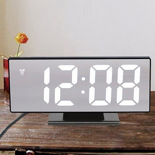 Ceas digital oglinda cu LED, calendar, alarma, termometru – DS-3618L