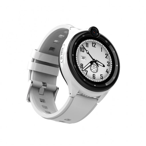 Ceas smartwatch copii cu GPS si slot SIM, rezistent la apa, Efour Tech FG-33, alb