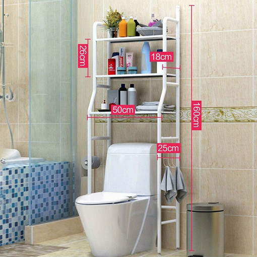 Raft organizator cu trei rafturi pentru toaleta, Lax