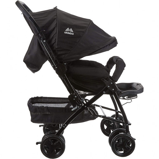 Carucior reversibil Aldeba 8028 negru, 0 - 36 luni, 20 kg, spatar reglabil 3 pozitii