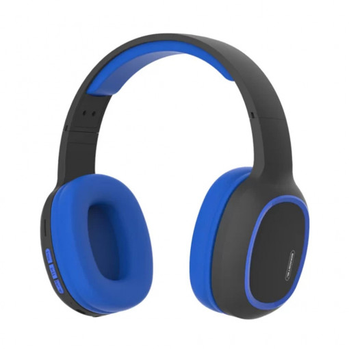 Casti hands-free bluetooth, over-ear, SMS-CJ09, albastre