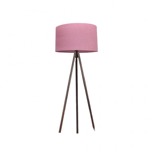 Lampa de podea cu picior inalt culoare roz