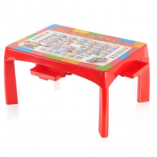 Masuta pentru copii 70cm x 100cm, Happy Kids, culoare rosu