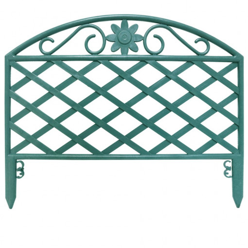 Set 4 bucati Gardulet ornamental gradina din plastic,Verde, Inaltime 35cm, Latime 45cm X 4 Bucati, Lattice, Asos Home