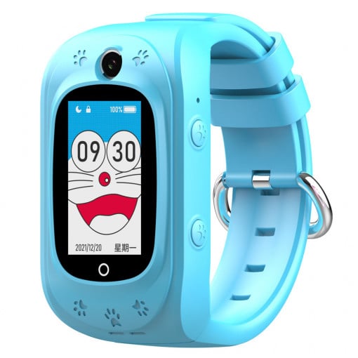 Ceas smartwatch copii cu GPS si cartela, rezistent la apa, Efour Tech FG-41, bleu