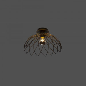Aplica de perete Squid Lighting Papatya, aluminiu, incandescent - LED, max. 100 W, negru, 33x21x21 cm