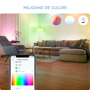 Bec LEG RGBW smart inteligent WiZ Connected Colors, Wi-Fi, C37, E14, 4.9W (40W), 470 lm