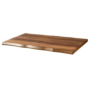 Blat masa cu margini neregulate, MDF, aspect lemn barok, 70x120 cm