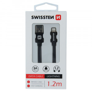 Cablu date incarcare USB la Lightning, 1.2 metri, Swissten