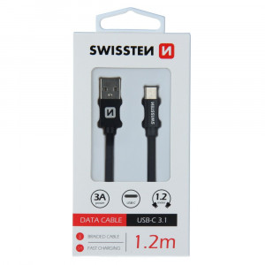 Cablu date incarcare USB la Type-C, 1.2 metri, Swissten