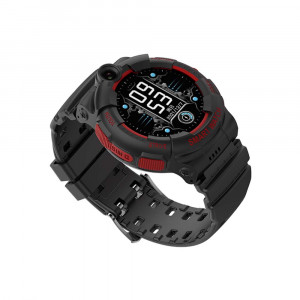 Ceas inteligent smartwatch copii cu GPS si cartela, rezistent la apa, Efour Tech FG-31, negru