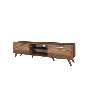 Comoda TV Nevada C1B, culoare nuc, 180x35x46,6 cm