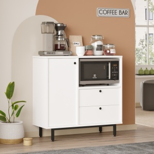 Dulap bucatarie Dona, 88X35,5X85 cm, culoare alb