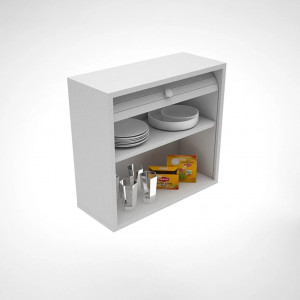 Dulap de bucatarie cu 2 spatii depozitare, 60x25x50 cm, alb, Mala