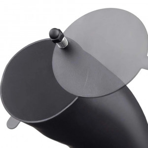 Gratar pe carbuni din fonta si piatra vulcanica, termometru, aprinzator carbuni + accesorii incluse Guruss CG-075, negru