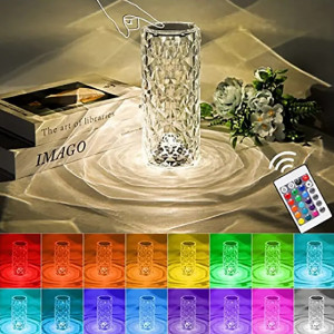 Lampa ambientala cu LED 16 culori, incarcare USB, control cu telecomanda si tactil