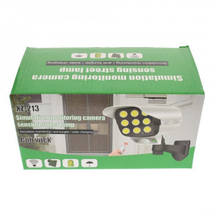 Lampa solara tip camera falsa, 100 LED-uri, cu senzor de miscare - XZ213