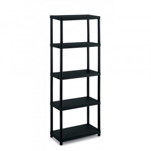 Raft din plastic pentru depozitare Scaffale, cu 5 polite, 60x30x165cm