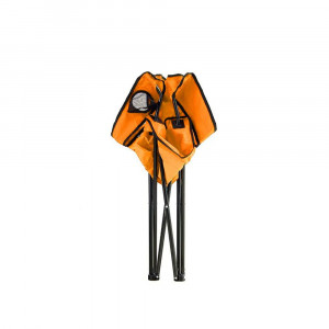 Set 2 scaune camping pliant cu brate, structura metalica, portocaliu