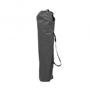 Set 2 scaune camping pliante cu brate, structura metalica, gri - negru, model XL