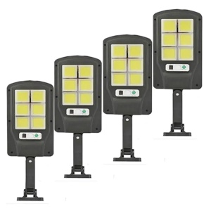 Lampa solara de perete cu senzor de miscare, panou extern, 120 LED COB, 4 moduri