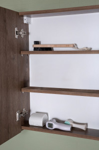 Set mobilier baie cu lavoar, corp lavoar si dulap oglinda, Tuia
