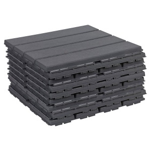 Set placi de podea pentru exterior, 33x33 cm - 9 buc (1 mp), usor de montat, gri - Img 6