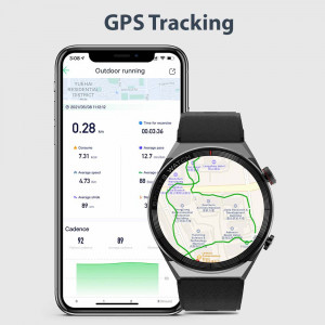 Smartwatch Efour Tech DT3, negru