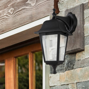 Aplica exterior iluminat, orientare in sus, negru, E27, max. 100W