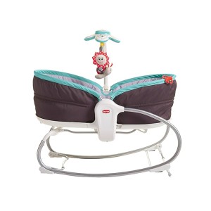 Balansoar 3 in 1, muzical, scaun cu vibratii, reglabil, cu centuri de siguranta, 0-18 kg, gri