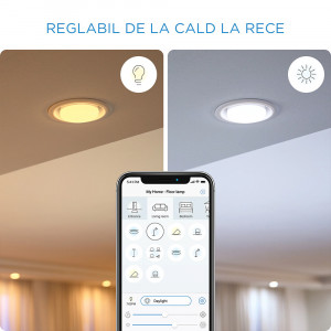 Bec LEG RGBW smart inteligent WiZ Connected Colors, Wi-Fi, C37, E14, 4.9W (40W), 470 lm