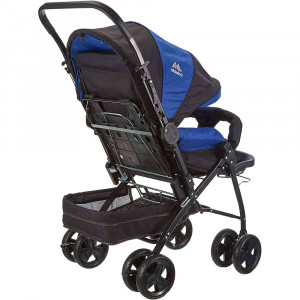 Carucior reversibil Aldeba 8028 albastru, 0 - 36 luni, 20 kg, spatar reglabil 3 pozitii