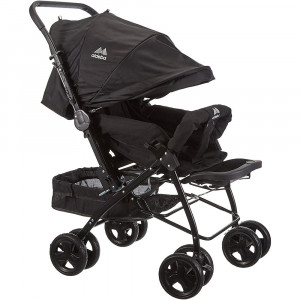 Carucior reversibil Aldeba 8028 negru, 0 - 36 luni, 20 kg, spatar reglabil 3 pozitii