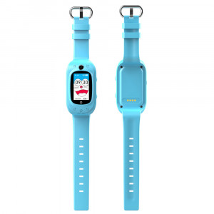 Ceas inteligent smartwatch copii cu GPS si cartela, rezistent la apa, Efour Tech FG-41, bleu