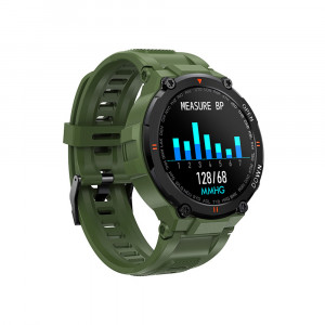 Ceas inteligent smartwatch barbati - femei, ritm cardiac, oxigen sange, tensiune arteriala, Efour Tech K22, verde