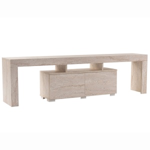 Comoda TV Enclave, PAL melaminat, 180 cm, aspect travertin - Img 4