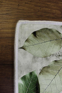Covor Bucatarie cu print digital 3D Leafly, 60x100cm, poliester 100%, spate antiderapant