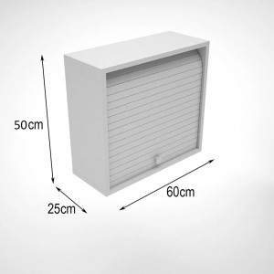 Dulap de bucatarie cu 2 spatii depozitare, 60x25x50 cm, alb, Mala
