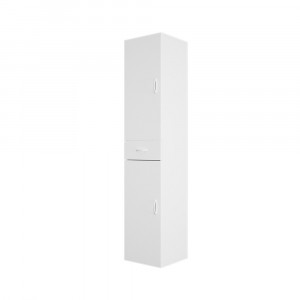Dulap inalt multifunctional cu sertar, 2 usi cu 4 compartimente, Kerim, alb