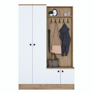 Dulap multifunctional cu multiple spatii de depozitare, pantofar si cuier, Dalas 