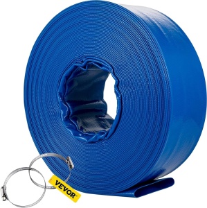 Furtun plat Pvc 50metri, 2toli(50mm), refulare pompa, cu insertie panza, albastru