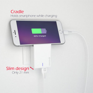 Incarcator retea priza cu 2x porturi USB, Smart IC, Swissten